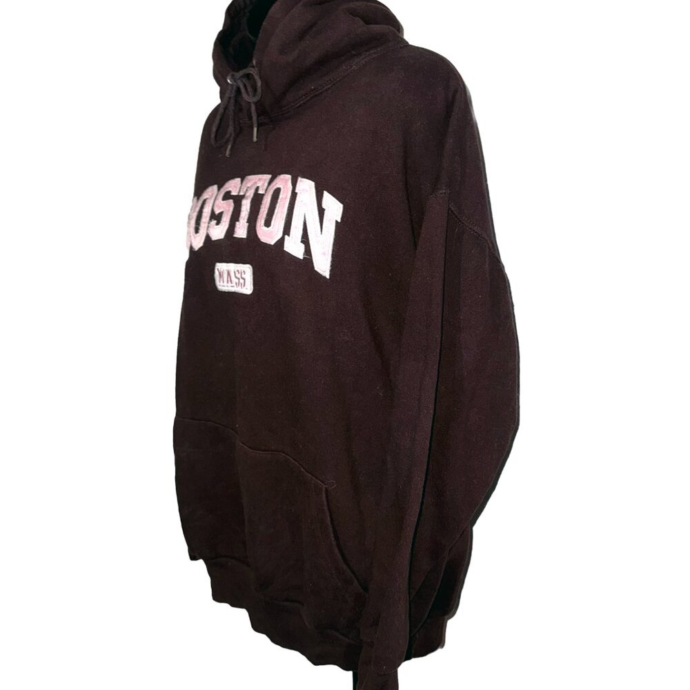 Authentic Life Apparel Boston Mass Brown and Pink Unisex Hoodie Size XL - Picture 4 of 6